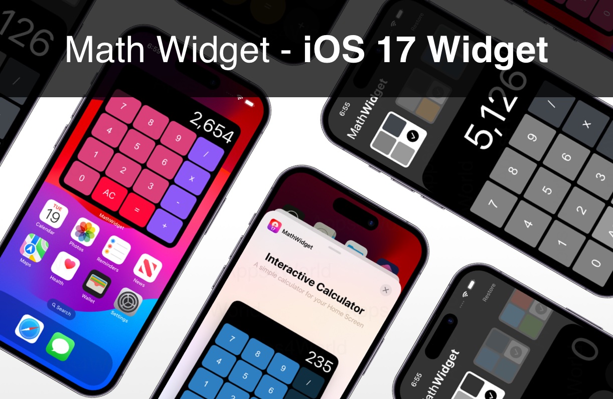 Math Widget iOS app template